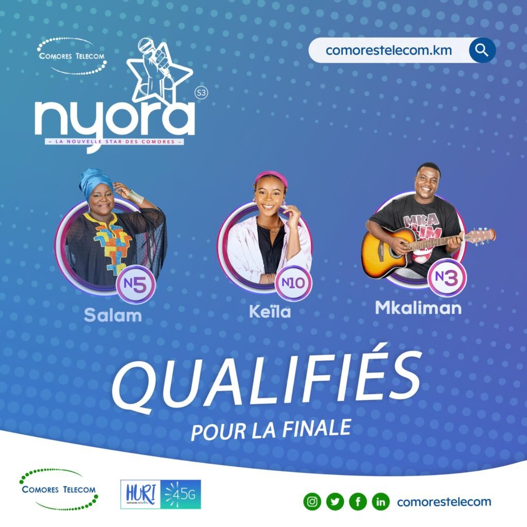 3ème édition de l’émission Nyora : Salam, Keila et Mkalimani, les trois finalistes